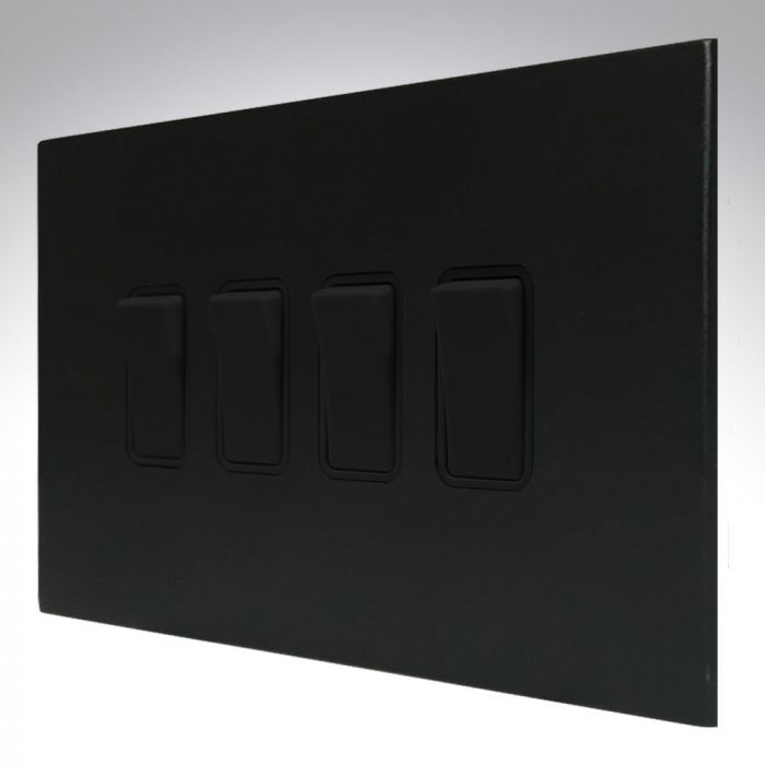 Hamilton 7MBCR24BL-B CFX Matt Black 10A 4ang 2 Way Light Switch