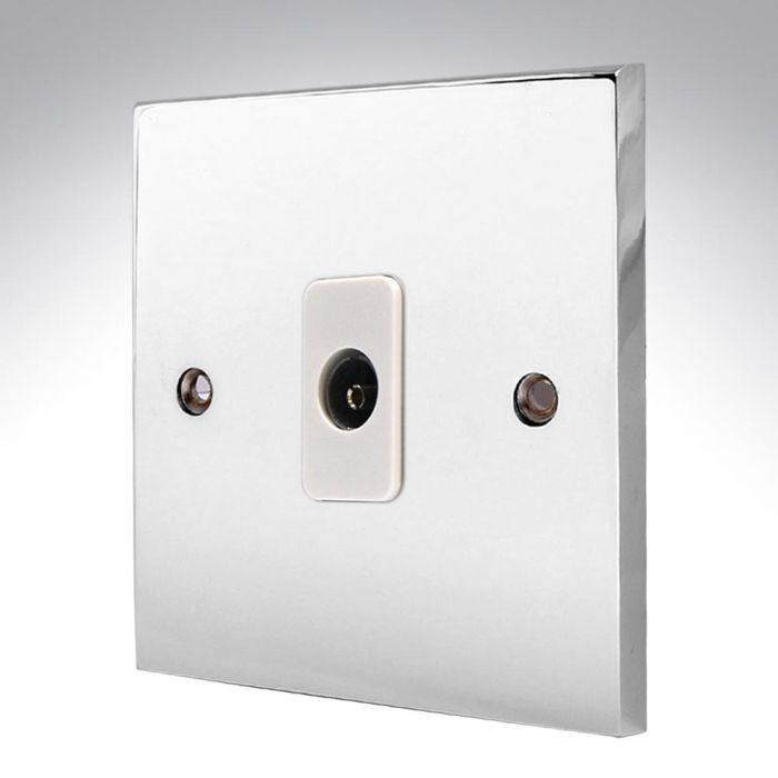 Hamilton 95TVW Polished Chrome TV Socket