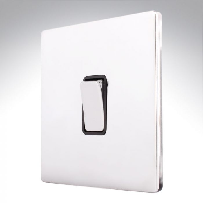 Hamilton 87CR21BC-B CFX Polished Chrome 10a Light Switch 1 Gang 2 Way