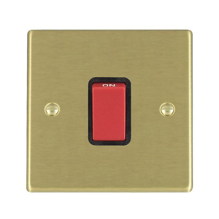 Hamilton 7245B Satin Brass 45A double pole isolator