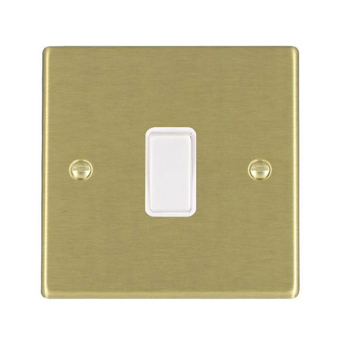 Hamilton 72DPSB-W Satin Brass 20A double pole switch