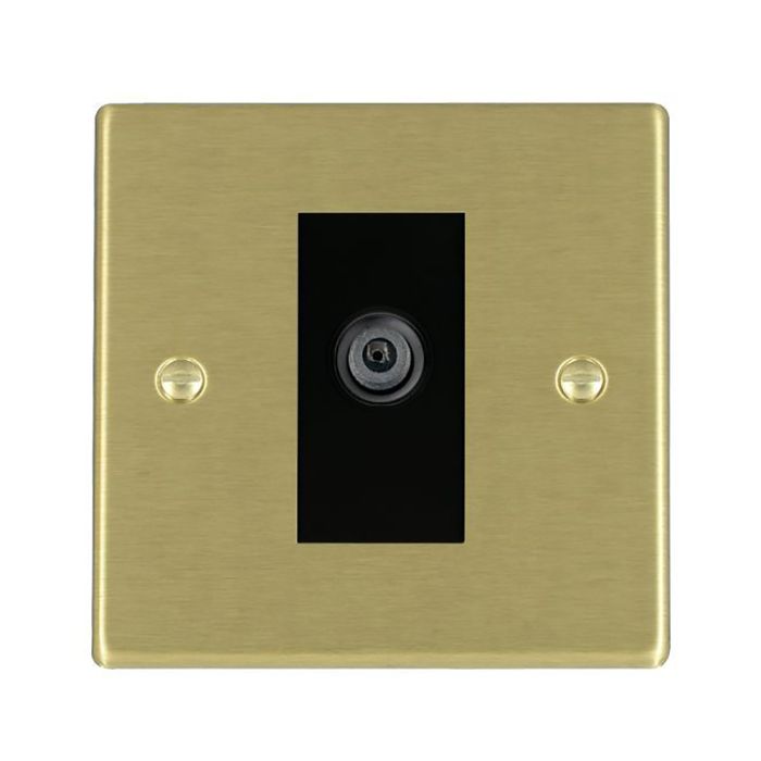 Hamilton 72SATNB Satin Brass non-isolated satellite socket