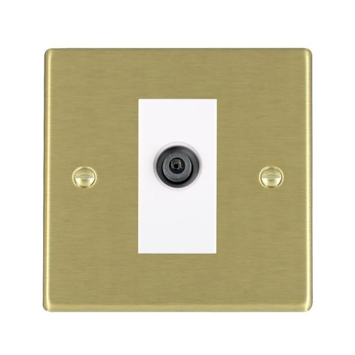 Hamilton 72SATNW Satin Brass non-isolated satellite socket