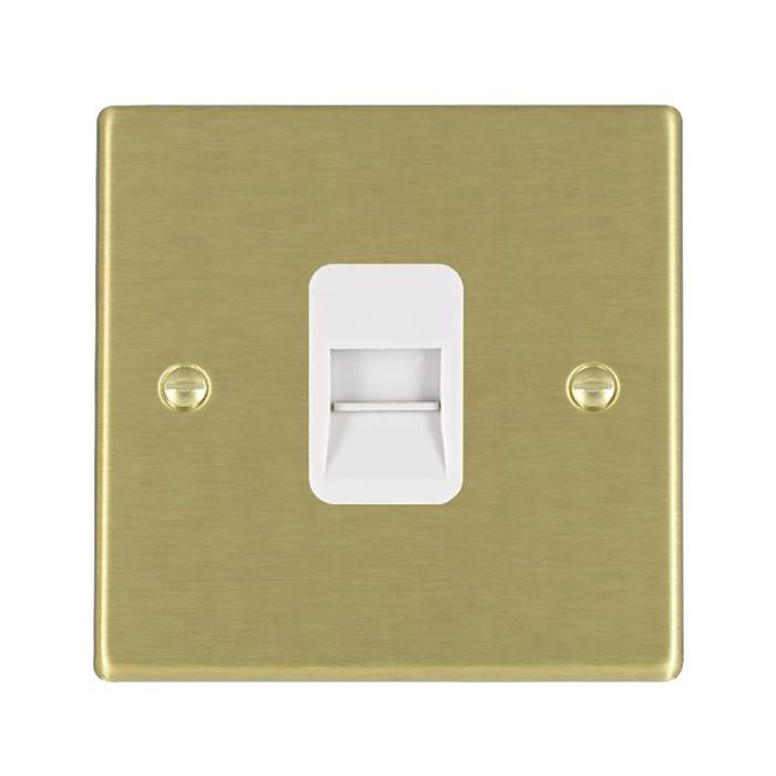 Hamilton 72TCMW Satin Brass telephone master socket