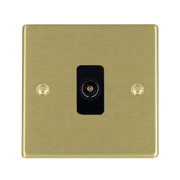 Hamilton 72TVB Satin Brass non-isolated TV socket