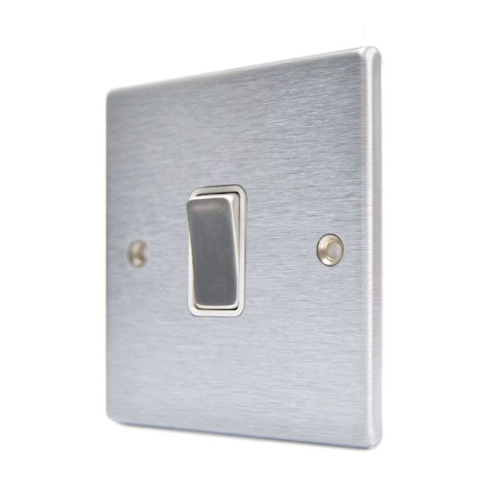 Hamilton 76DPSC-W Satin Chrome 20A double pole switch