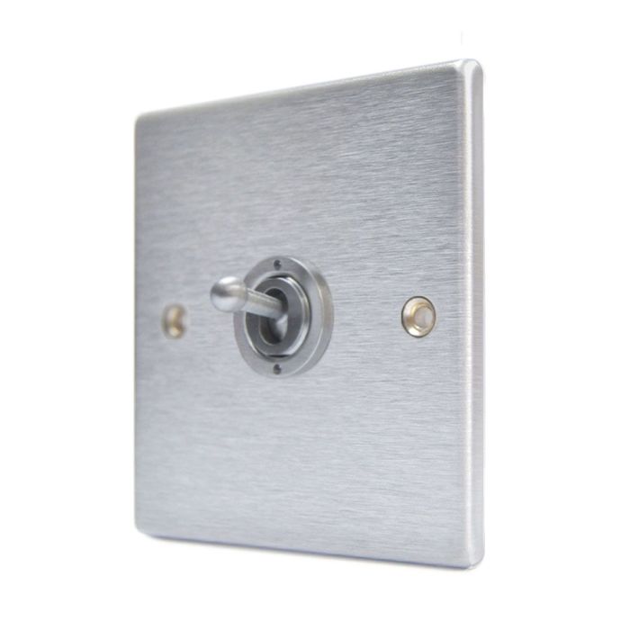 Hamilton 76T21 Satin Chrome 20A single toggle light switch 2 way