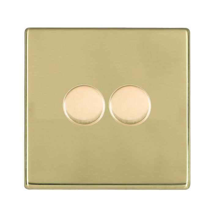 Hamilton 7G212X40 G2 Polished Brass double 400w 2 way dimmer