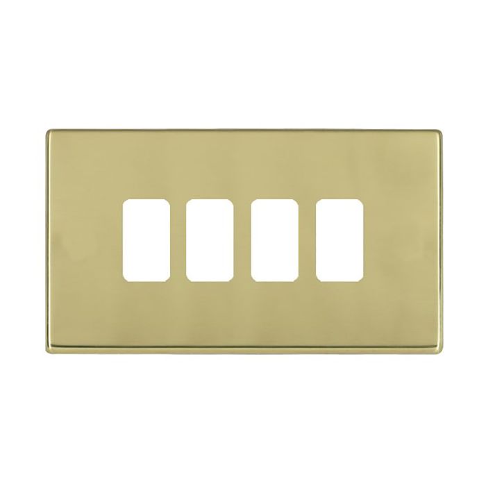 Hamilton 7G214GP G2 Polished Brass grid-fix face plate and grid