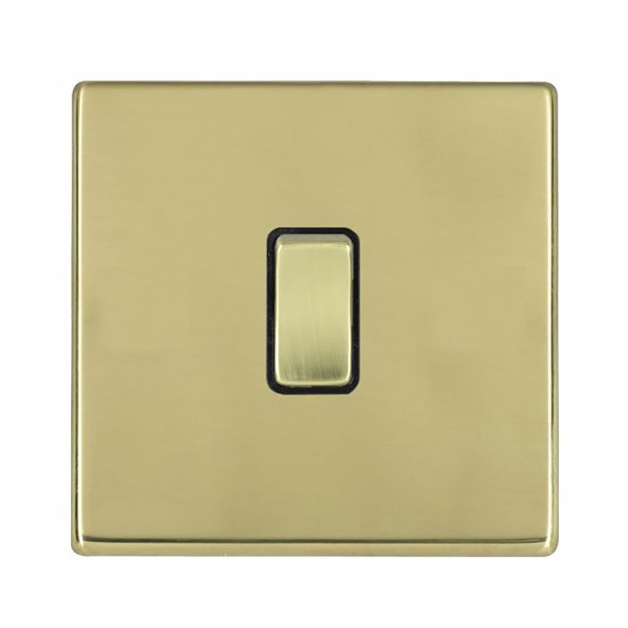 Hamilton 7G21RRTPB-B G2 Polished Brass 10A single retractive switch (push to make & push to break)