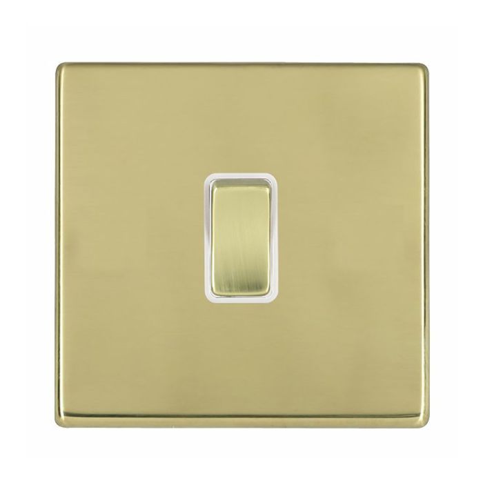 Hamilton 7G21RRTPB-W G2 Polished Brass 10A single retractive switch (push to make & push to break)