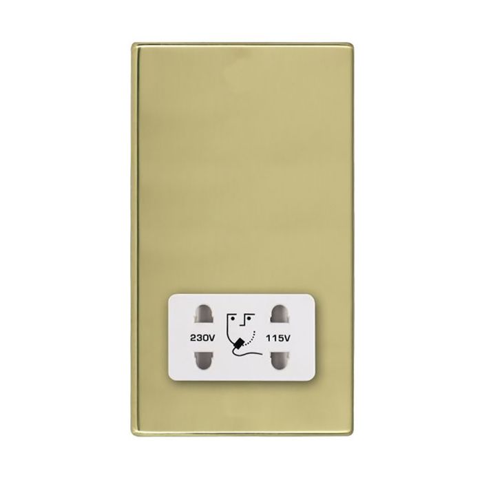 Hamilton 7G21SHSW G2 Polished Brass dual voltage shaver socket