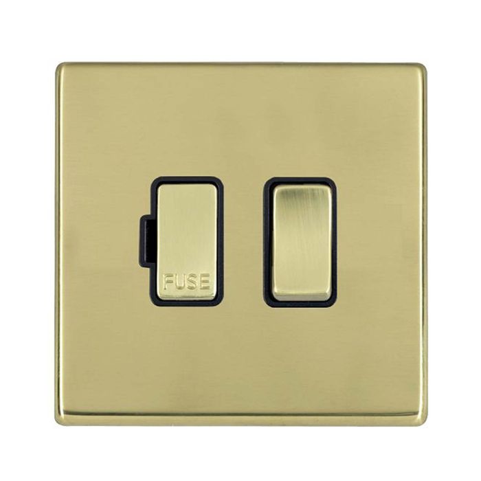 Hamilton 7G21SPPB-B G2 Polished Brass 13A switched fused spur