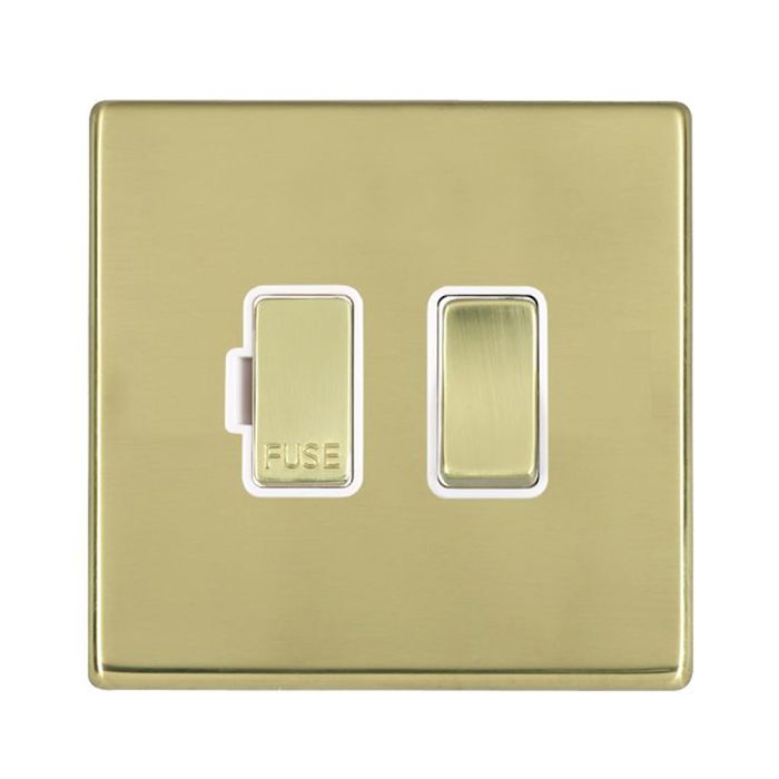 Hamilton 7G21SPPB-W G2 Polished Brass 13A switched fused spur