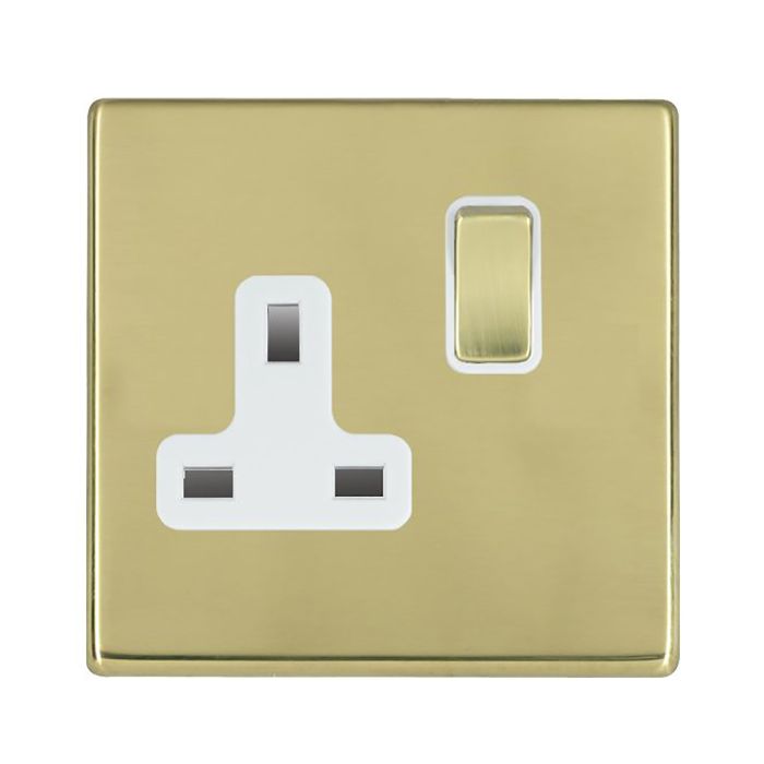 Hamilton 7G21SS1PB-W G2 Polished Brass 13A single switched socket