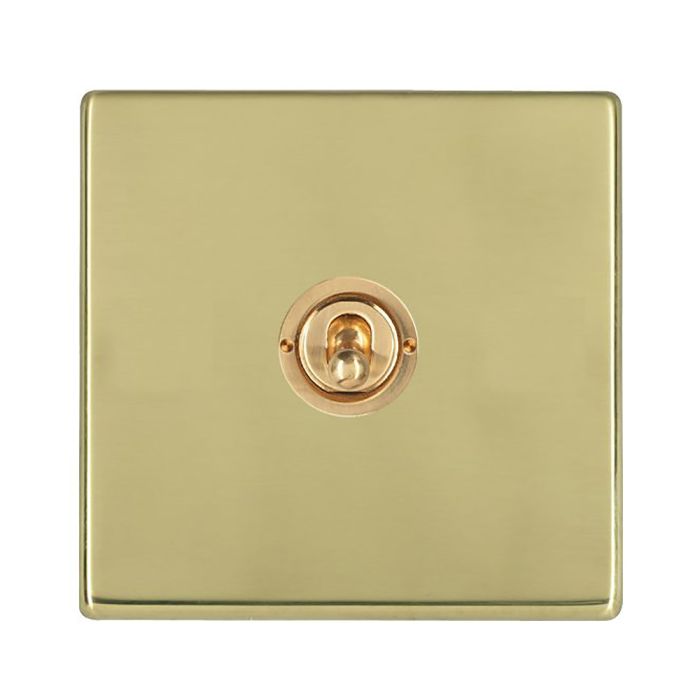 Hamilton 7G21T21 G2 Polished Brass 20A single toggle light switch 2 way