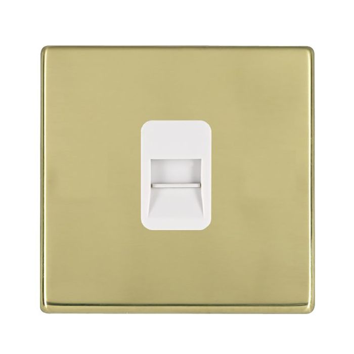 Hamilton 7G21TCSW G2 Polished Brass telephone slave socket