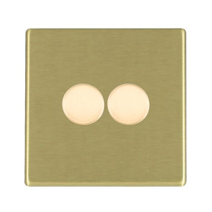 Hamilton 7G222X40 G2 Satin Brass double 400w 2 way dimmer