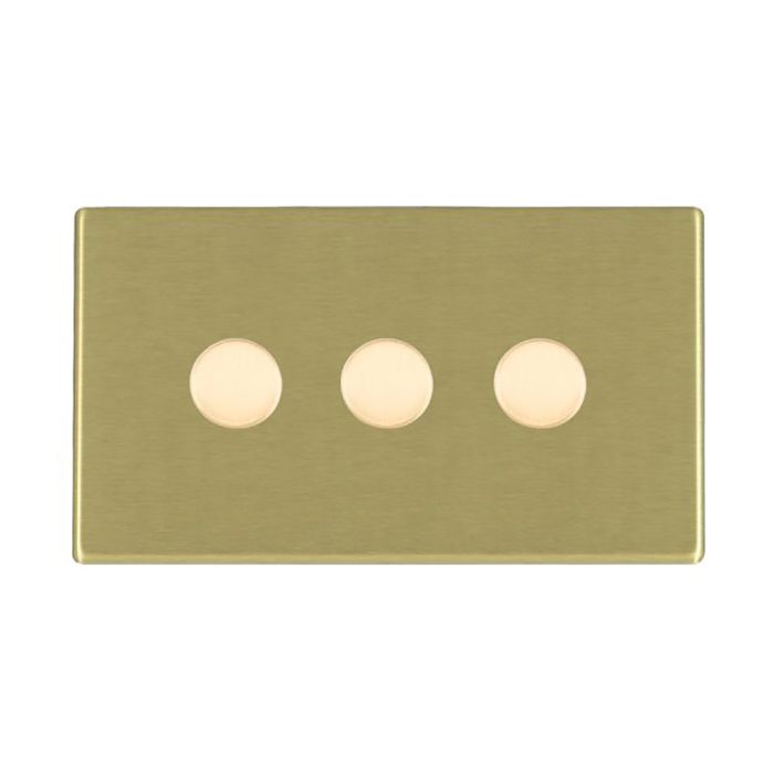 Hamilton 7G223X40 G2 Satin Brass triple 400w 2 way dimmer