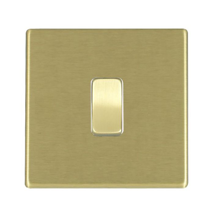 Hamilton 7G22R31SB-W G2 Satin Brass 10A single intermediate light switch