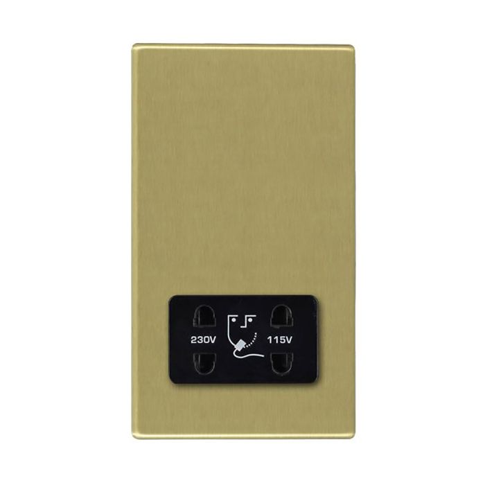 Hamilton 7G22SHSB G2 Satin Brass dual voltage shaver socket