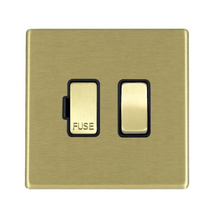 Hamilton 7G22SPSB-B G2 Satin Brass 13A switched fused spur