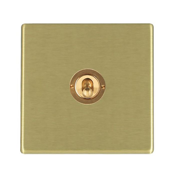 Hamilton 7G22T21 G2 Satin Brass 20A single toggle light switch 2 way