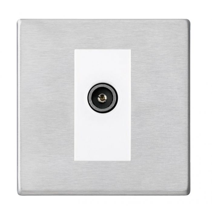 Hamilton 7G24DTVFW G2 Satin Steel non-isolated female TV socket