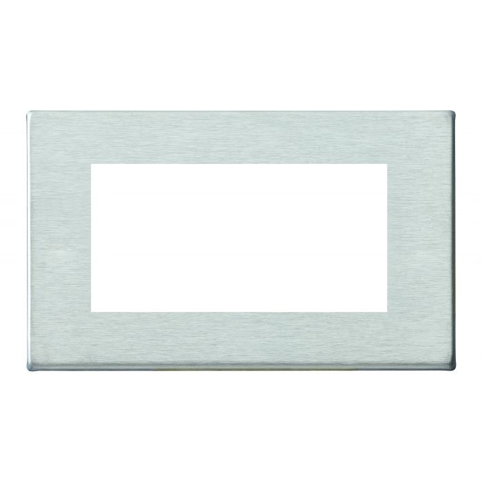 Hamilton 7G24EURO4 G2 Satin Steel 4 module Euro plate