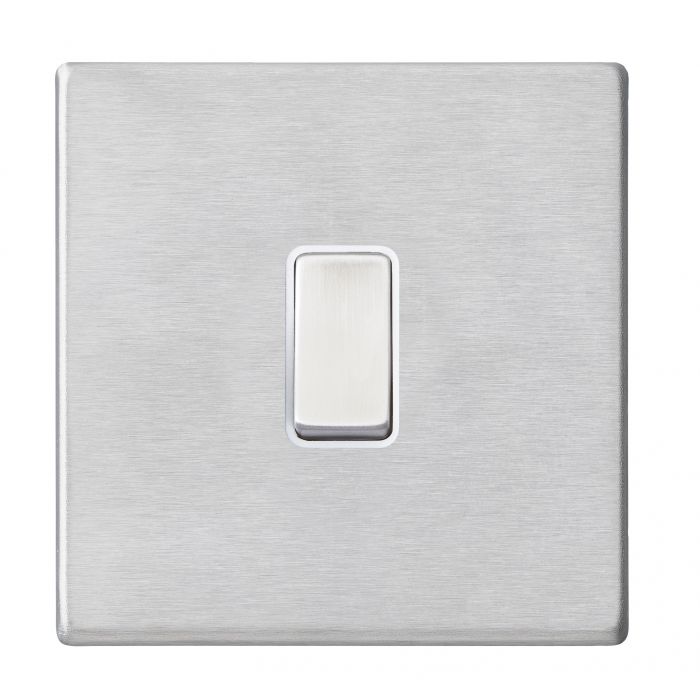 Hamilton 7G24R31SS-W G2 Satin Steel 10A single intermediate light switch