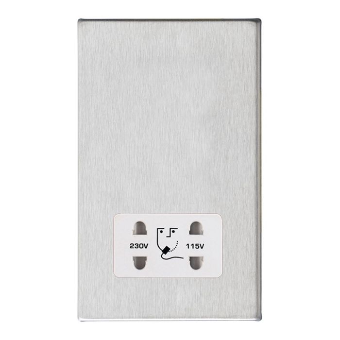 Hamilton 7G24SHSW G2 Satin Steel dual voltage shaver socket