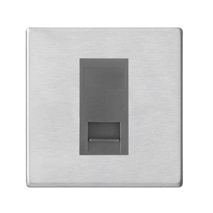 Hamilton 7G24TCMQG G2 Satin Steel telephone master socket