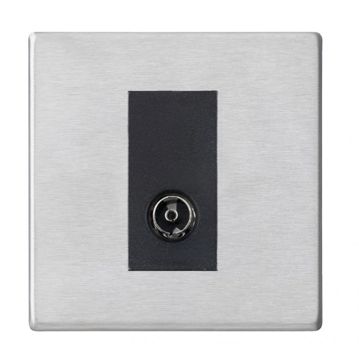 Hamilton 7G24TVB G2 Satin Steel non-isolated TV socket