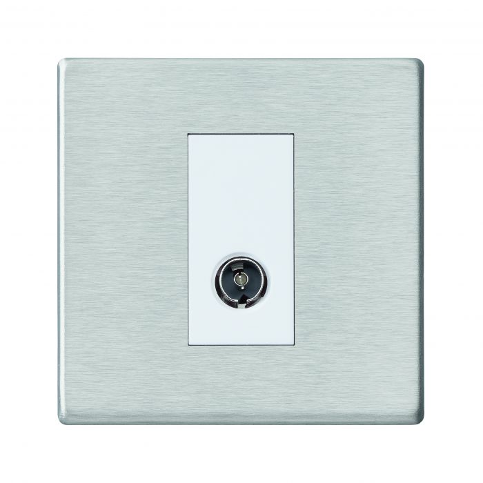 Hamilton 7G24TVIW G2 Satin Steel isolated TV socket