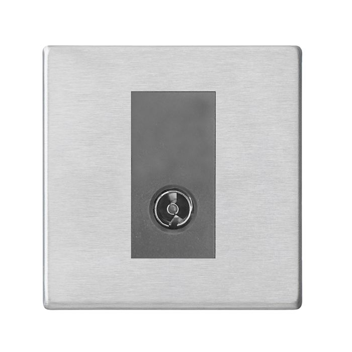 Hamilton 7G24TVQG G2 Satin Steel isolated TV socket