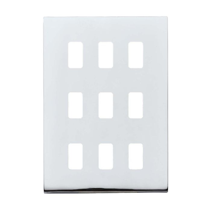 Hamilton 7G279GFP G2 Polished Chrome 9 Gang grid-fix face plate (face plate only)