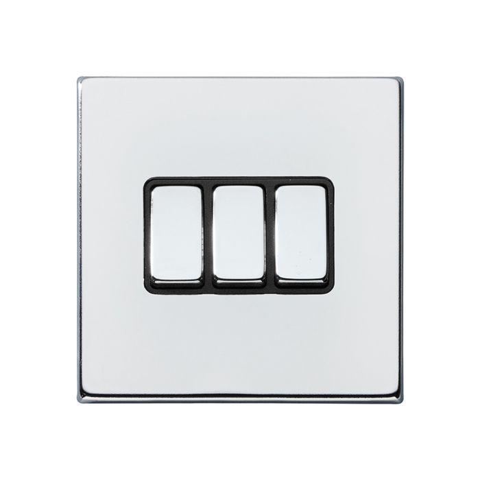 Hamilton 7G27R23BC-B G2 Polished Chrome 10A triple 2 way light switch