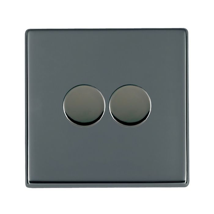 Hamilton 7G282X40 G2 Black Nickel double 400w 2 way dimmer