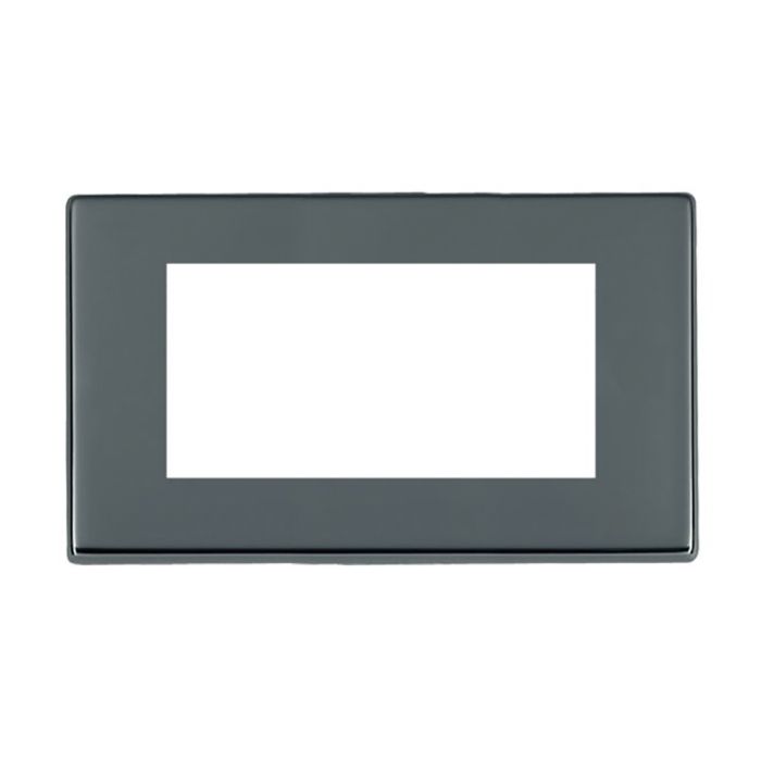 Hamilton 7G28EURO4 G2 Black Nickel 4 module Euro plate