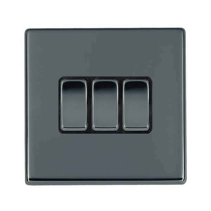 Hamilton 7G28R23BK-B G2 Black Nickel 10A triple 2 way light switch