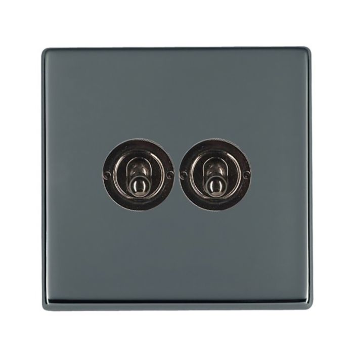 Hamilton 7G28T22 G2 Black Nickel 20A double toggle light switch 2 way