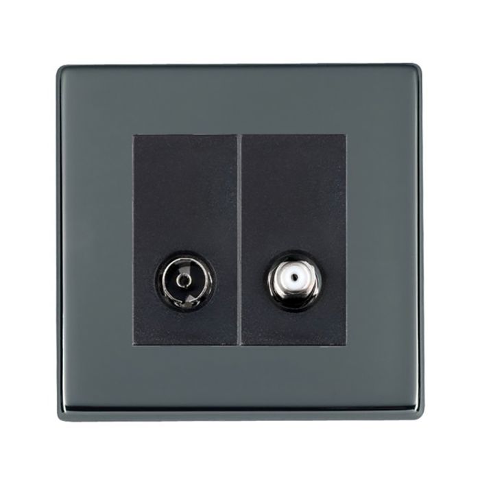 Hamilton 7G28TVSATB G2 Black Nickel non-isolated TV and satellite socket