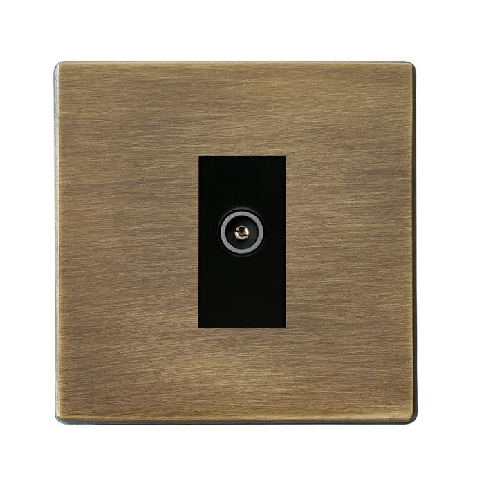 Hamilton 7G29DTVFB G2 Antique Brass non-isolated female TV socket