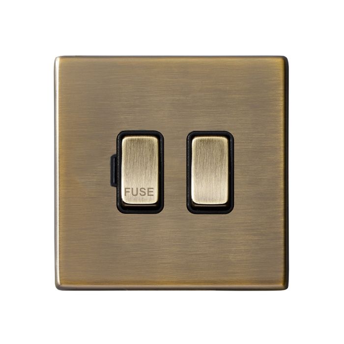 Hamilton 7G29SPAB-B G2 Antique Brass 13A switched fused spur