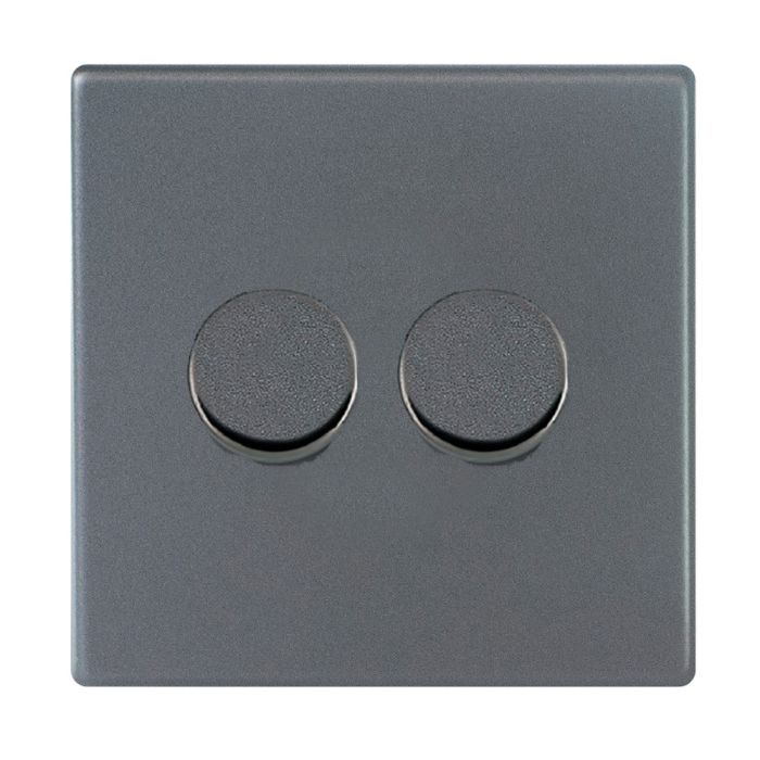 Hamilton 7G2A2X40 G2 Anthra Gray double 400w 2 way dimmer