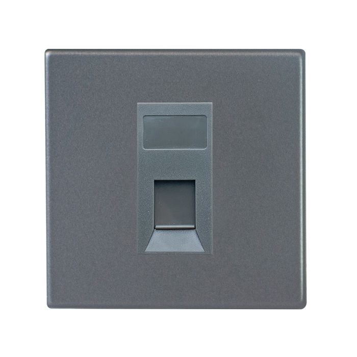 Hamilton 7G2AJ45-C6QG G2 Anthra Gray 1 module RJ45 CAT6E unshielded data socket