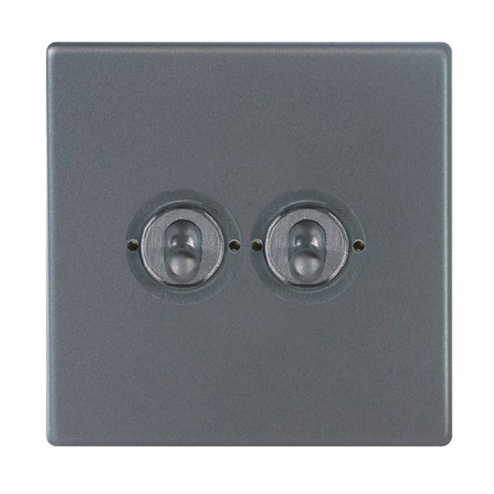 Hamilton 7G2AT22 G2 Anthra Gray 20A double toggle light switch 2 way