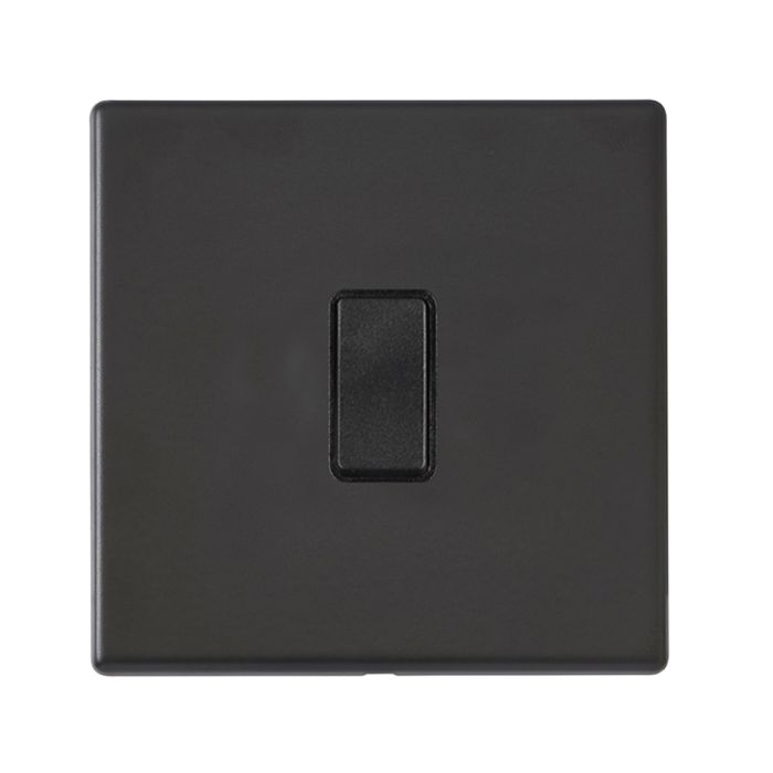 Hamilton 7G2MBR31BL-B G2 Matt Black 10A single intermediate light switch