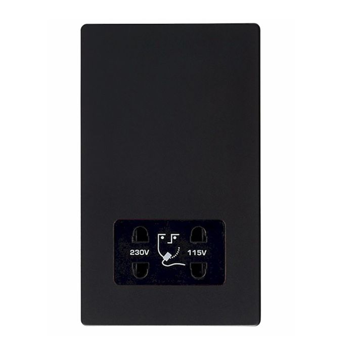 Hamilton 7G2MBSHSB G2 Matt Black dual voltage shaver socket