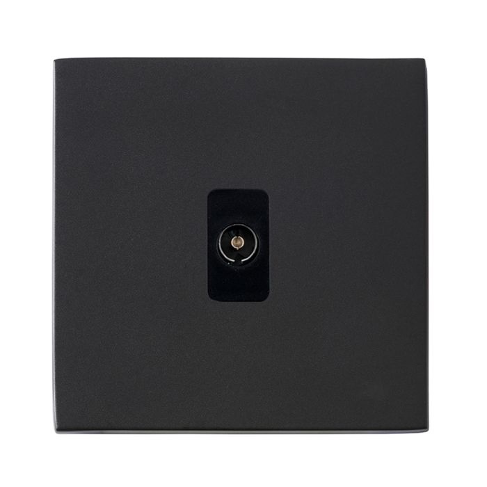 Hamilton 7G2MBTVB G2 Matt Black non-isolated TV socket